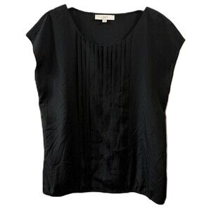 Anne Taylor Loft‎ Black Sleeveless Blouse Sz Large